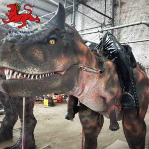 China Life Size Realistic Dino Costume , Carnotaurus Dinosaur Costume For Performing supplier
