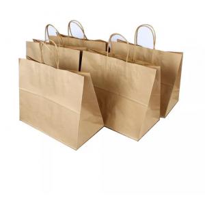 OEM Kraft Paper Handbag / Coffee Bags CMYK Embossed Eco Friendly