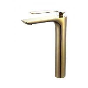 Brushed Golden Brass Basin Mixer Faucet Single Lever Basin Mixer Bathroom Hot And Cold Water OEM