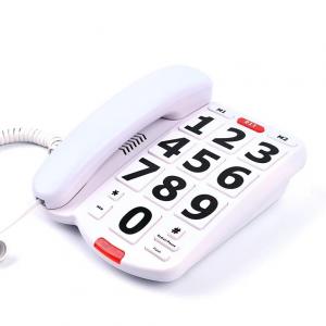 Flash Function Large Button Phone ABS Desktop Corded Phone For Home And Seniors