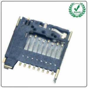 China Micro Card Reader Socket Adapter Sd Memory Card Connector 1.28H 8Pin TF Push Push supplier