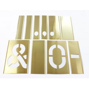 China Character Height 6In Adjustable Brass Number Stencils 0.007In Thickness supplier