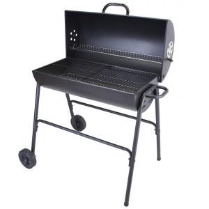 China Outdoor Barbecue Trolley Charcoal Smoker BBQ Grill With Powder Coating Surface supplier