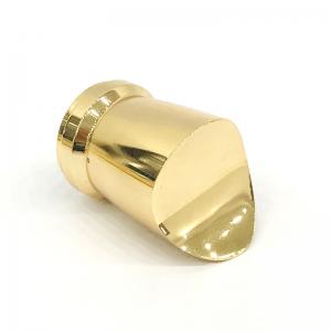 China Creative Zinc Alloy Gold Plating Cylinder Shape Metal Zamac Perfume Bottle Cap supplier