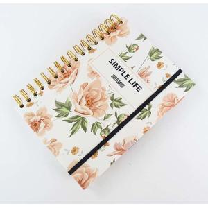 China Offset Printing Gold Spiral Binding Weekly Academic Planner with Front and Back Pocket wholesale