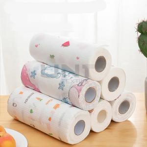 30gsm Disposable Printing Spunlace Non Woven Fabric For Rag Roll