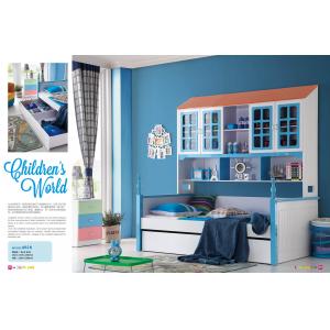children bunk bed with bookcase furniture,#6616