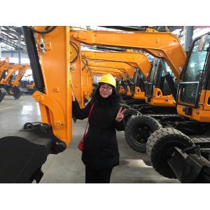 China CE certification 9000kg Crawler & Wheel Excavator Machine With 1 CBM Backhoe Bucket supplier