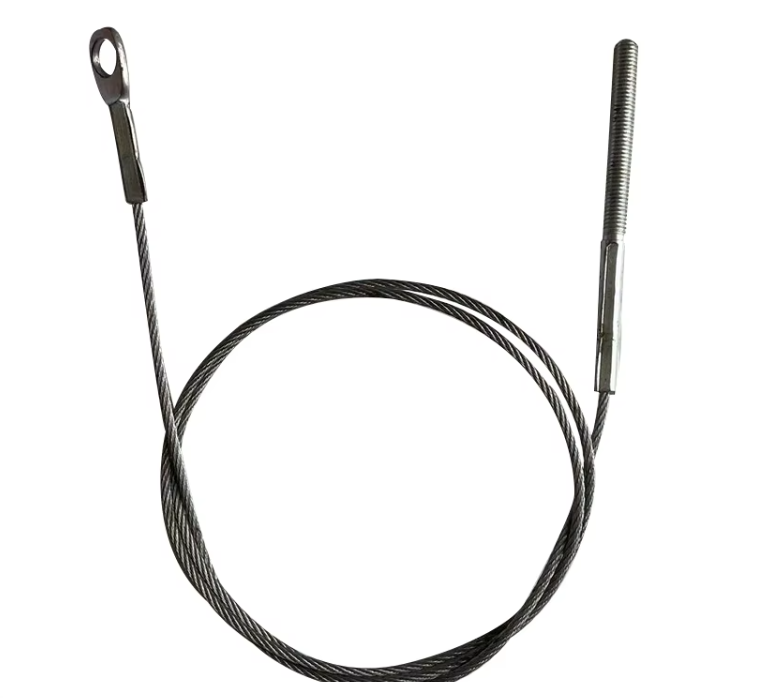 China Steel Wire Rope Assembly Security Cable Lock With Loop Nipple Zinc Head Ends wholesale