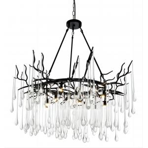 3000K 4000K 6500K Modern Crystal Chandelier Clear Glass Drop Chandelier