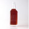 China Collar Material Glass 500ml 700ml Embossed Transparent Bottle for Whisky Rum Gin Brandy wholesale