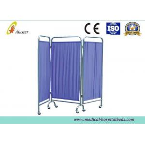 China 3 Folding Stainless Steel Hospital Privacy Screens PVC Ward Screen Medical Screen (ALS-WS10) supplier