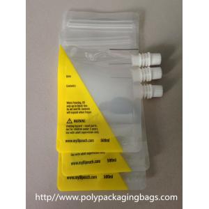 Clear plastic Stand Up Water container pouch with spout W13 x  L27cm