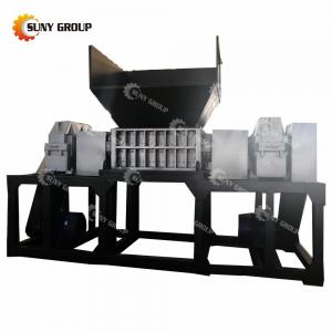 China Durable PLC Core Components Double Shaft Shredder for Rubber Plastic and Wood Crushing supplier