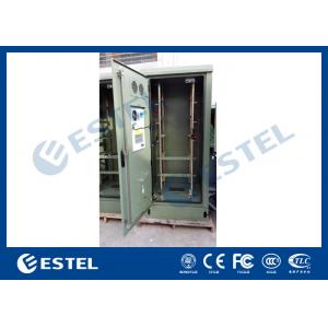 China 19 Inch Double Wall Green Outdoor Telecom Cabinet For Wireless Communication Base Station supplier