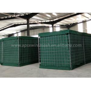 China Welded Green 5.0mm Military Barrier 3 X 3 Mesh Hole supplier