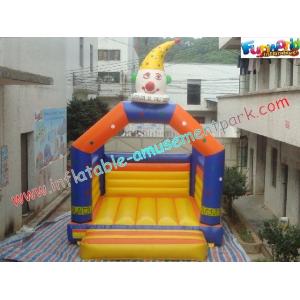 PVC Clown Commercial Bouncy Castles , Promotional Inflatable Bouncy House