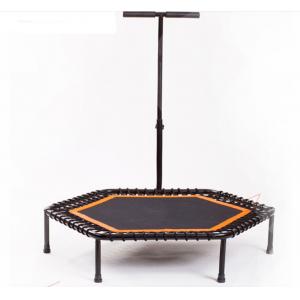 Silent Trampoline with Adjustable Handle Bar, Fitness Trampoline Bungee Rebounder Jumping Cardio Trainer