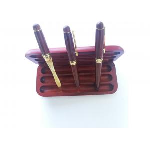 Rosewood box with 1 ball pen 1 fountain pen 1 letter opener for gift or promotional.