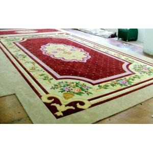 China Living Room 100 Wool Rug 8x10 Embroidered Pattern Hand Carved Technics supplier