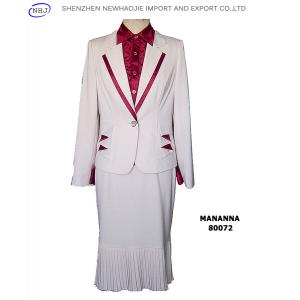 ladies fashion new styles for 3-pieces white skirt suits for women