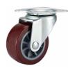 2" rigid PU caster red, fixed PU caster, PU castors, light duty caster