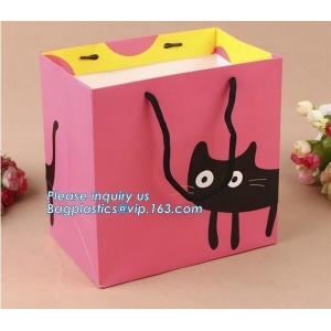 China Luxury Paper Gift Carrier Shopping Bag Party Bag with Handles,printed paper carrier bag for apparel shopping bag, bageas supplier