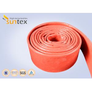 China Flame Protection Red High Temp Fiberglass Sleeving Hose And Cable Thermal Barriers supplier
