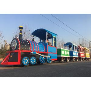 72 Seat Roundhouse Trackless Trains Kiddie Express Train Low Noise Steel Bus Frame