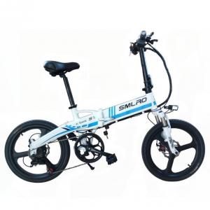 White Blue 26 Inch Electric Bicycle fast speed Aluminum Alloy Frame