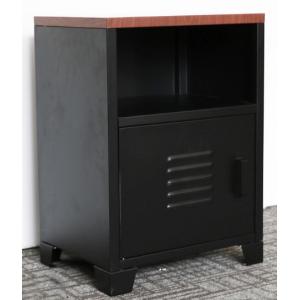 China Single Door Black Night Stand Thick 0.6mm Steel Storage Cabinet wholesale