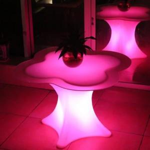 China Single Pedestal Illuminated Bar Furniture / Rechargeable LED Bar Table supplier