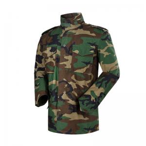 Men's Custom Woodland Camouflage Tactical Combat Jacket for Winter Outdoor Training