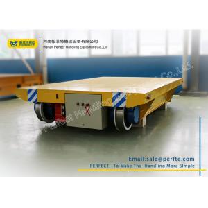 China Cable Powered Rail Transfer Cart Wagon Anti - High Temperature With Flat Bed supplier