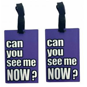 Silicone Custom PVC Luggage Tags CAN YOU SEE ME For Name Address ID