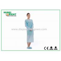 China Anti-Dust Blue Disposable use Protective Gowns with thumb cuffs/Safety Protective Clothing on sale