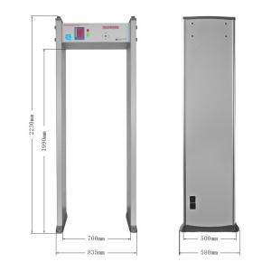 China 6 zone Metal Detector Door Econocial Style Model XLD-II supplier