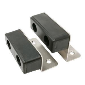 China Rubber Accessories Heavy Duty Rubber Door Buffer with Three Fixing Holes for Heavy Duty Fixings 190x80x80mm supplier