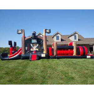 Backyard Pirate Ship Bounce House Inflatables Obstacle Course