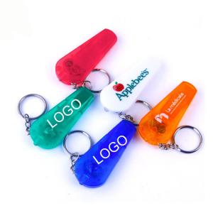 China ABS Colorful Mini LED Light Whistle Keychain Sports Whistle Logo Customized supplier