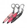 China Glitter Leather Keyring Steel Ballpoint Pen CE Approved Flamingo printing wholesale