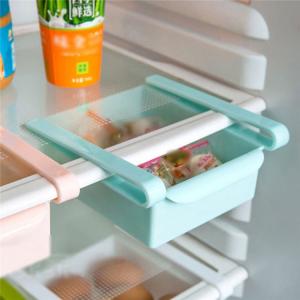 Slide Kitchen Fridge Freezer Refrigerator Space Saver Organizer Storage Box Rack Drawer Holder