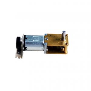 China Load Speed 2.4~6( V ) 12250 RPM  Brush DC Gear Motor With Worm Gear Box for Electtric Door Locks supplier