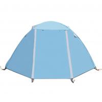 China PU2000mm Wind And Rain Proof Outdoor Camping Tents 190T Polyester Blue on sale