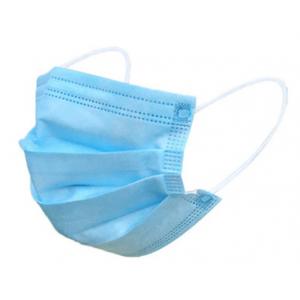 Blue 3 Ply Disposable Mouth Cover , Earloop Medical Mask Good Breathability
