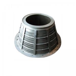 China Stainless Steel Wedge Wire Cone Filter Sieve Slot Screen Basket Coal Centrifuge Basket For Mining Processing supplier