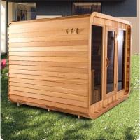 China Canadian Red Cedar Steam Wooden Cube Sauna Room Outdoor Traditional on sale