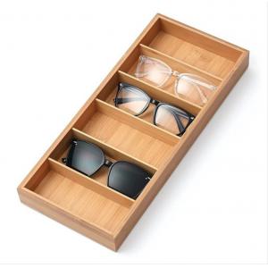 Bamboo Rectangle Sunglasses Display Box 6 Slot