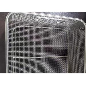 Kitchen 304 Stainless Steel Wire Mesh Storage Basket 300x197x70mm