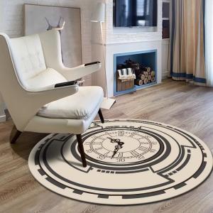 Circular Crystal Velvet Living Room Rugs Modern Thickened Bathroom Non Slip Mat